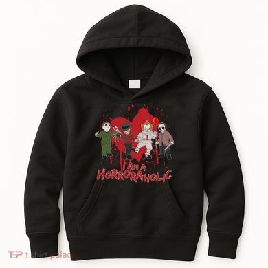 I Am A Horroraholic Funny Halloween Kids Hoodie