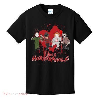 I Am A Horroraholic Funny Halloween Kids T-Shirt