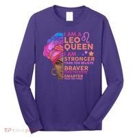 I Am A Leo Queen I Am Stronger Than You Believe Zodiac Long Sleeve Shirt thumb 0