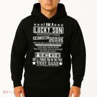 I Am A Lucky Son Funny Awesome Mom Hoodie thumb 2