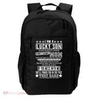 I Am A Lucky Son Funny Awesome Mom Backpack thumb 0