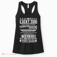 I Am A Lucky Son Funny Awesome Mom Women's Tank Top thumb 0