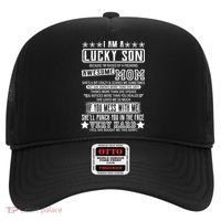 I Am A Lucky Son Funny Awesome Mom Hat thumb 0