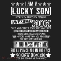 I Am A Lucky Son Funny Awesome Mom Hat thumb 2