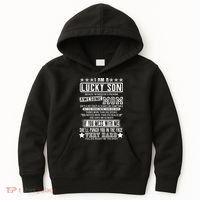 I Am A Lucky Son Funny Awesome Mom Kids Hoodie thumb 0