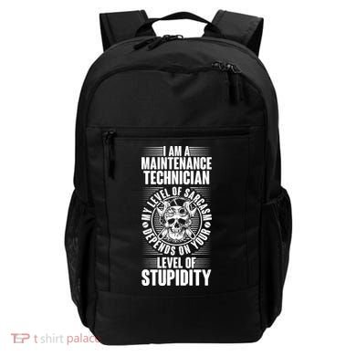 I Am A Maintenance Technician Level Of Stupidity Backpack