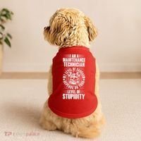 I Am A Maintenance Technician Level Of Stupidity Doggie Tank thumb 2