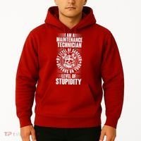 I Am A Maintenance Technician Level Of Stupidity Hoodie thumb 2