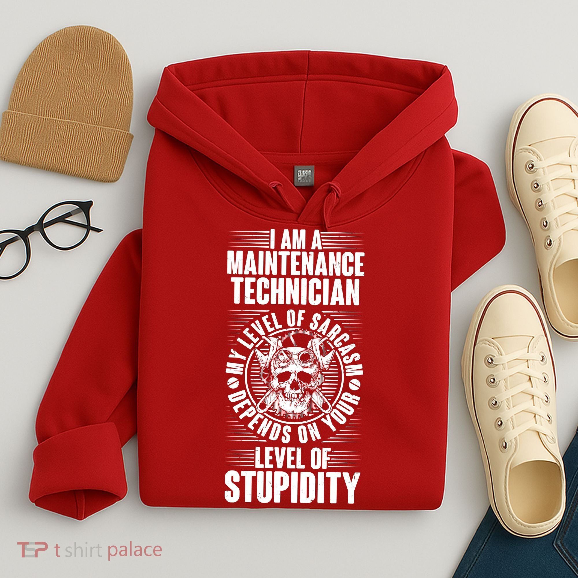 I Am A Maintenance Technician Level Of Stupidity Hoodie