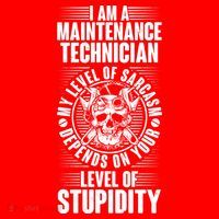 I Am A Maintenance Technician Level Of Stupidity Long Sleeve Shirt thumb 2