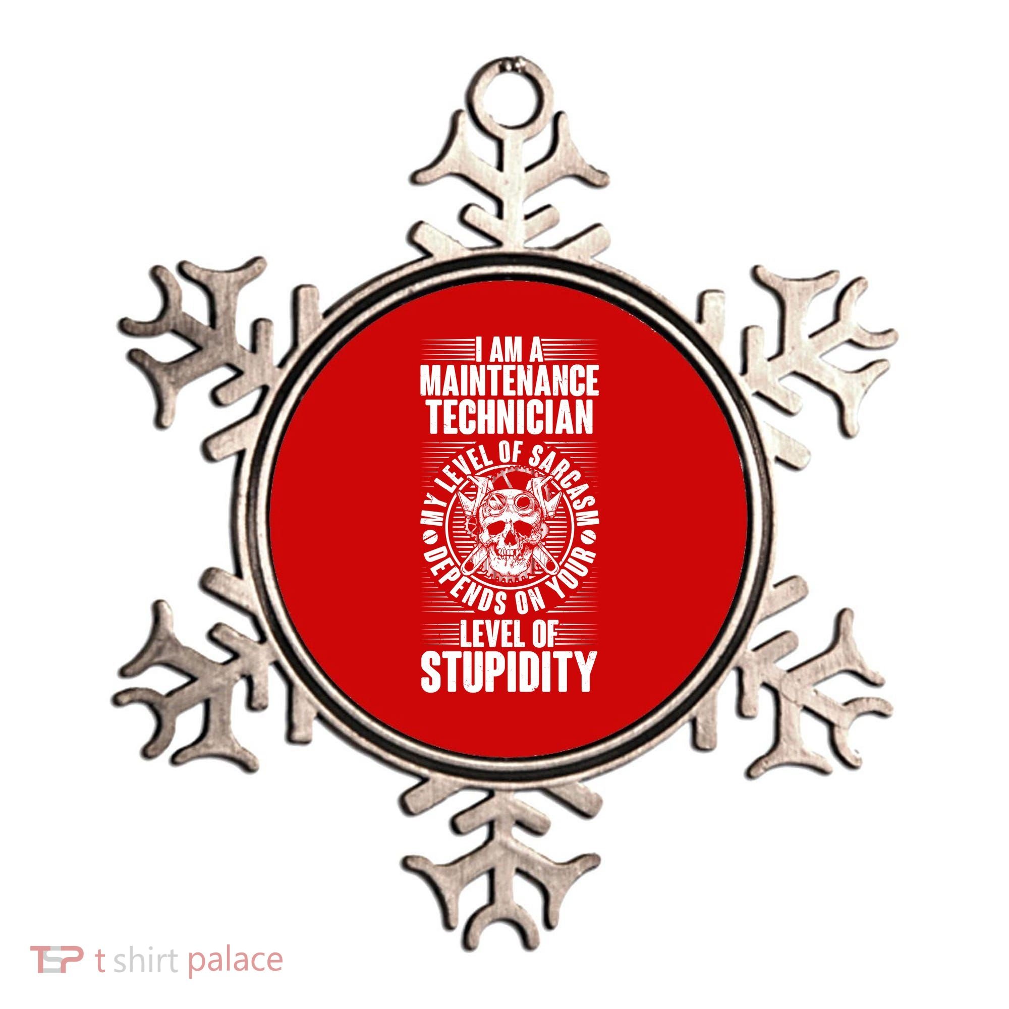 I Am A Maintenance Technician Level Of Stupidity Ornament