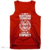 I Am A Maintenance Technician Level Of Stupidity Tank Top thumb 0