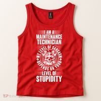 I Am A Maintenance Technician Level Of Stupidity Tank Top thumb 2
