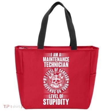 I Am A Maintenance Technician Level Of Stupidity Tote Bag
