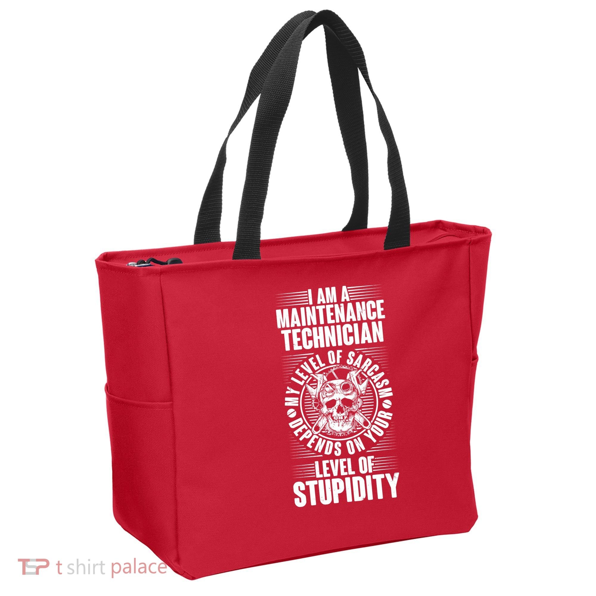 I Am A Maintenance Technician Level Of Stupidity Tote Bag
