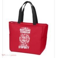 I Am A Maintenance Technician Level Of Stupidity Tote Bag thumb 3