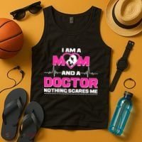 I Am A Mom and A Doctor Nothing Scare Me Tank Top thumb 4