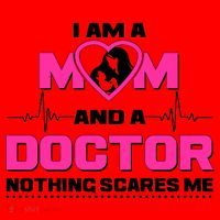 I Am A Mom and A Doctor Nothing Scare Me Santa Hat thumb 1