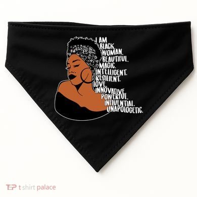 I Am A Proud Black Woman Beautiful Powerful USA-Made Doggie Bandana