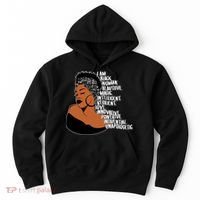 I Am A Proud Black Woman Beautiful Powerful Hoodie thumb 0