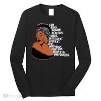 I Am A Proud Black Woman Beautiful Powerful Long Sleeve Shirt thumb 0
