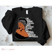 I Am A Proud Black Woman Beautiful Powerful Sweatshirt thumb 2
