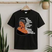 I Am A Proud Black Woman Beautiful Powerful T-Shirt thumb 2