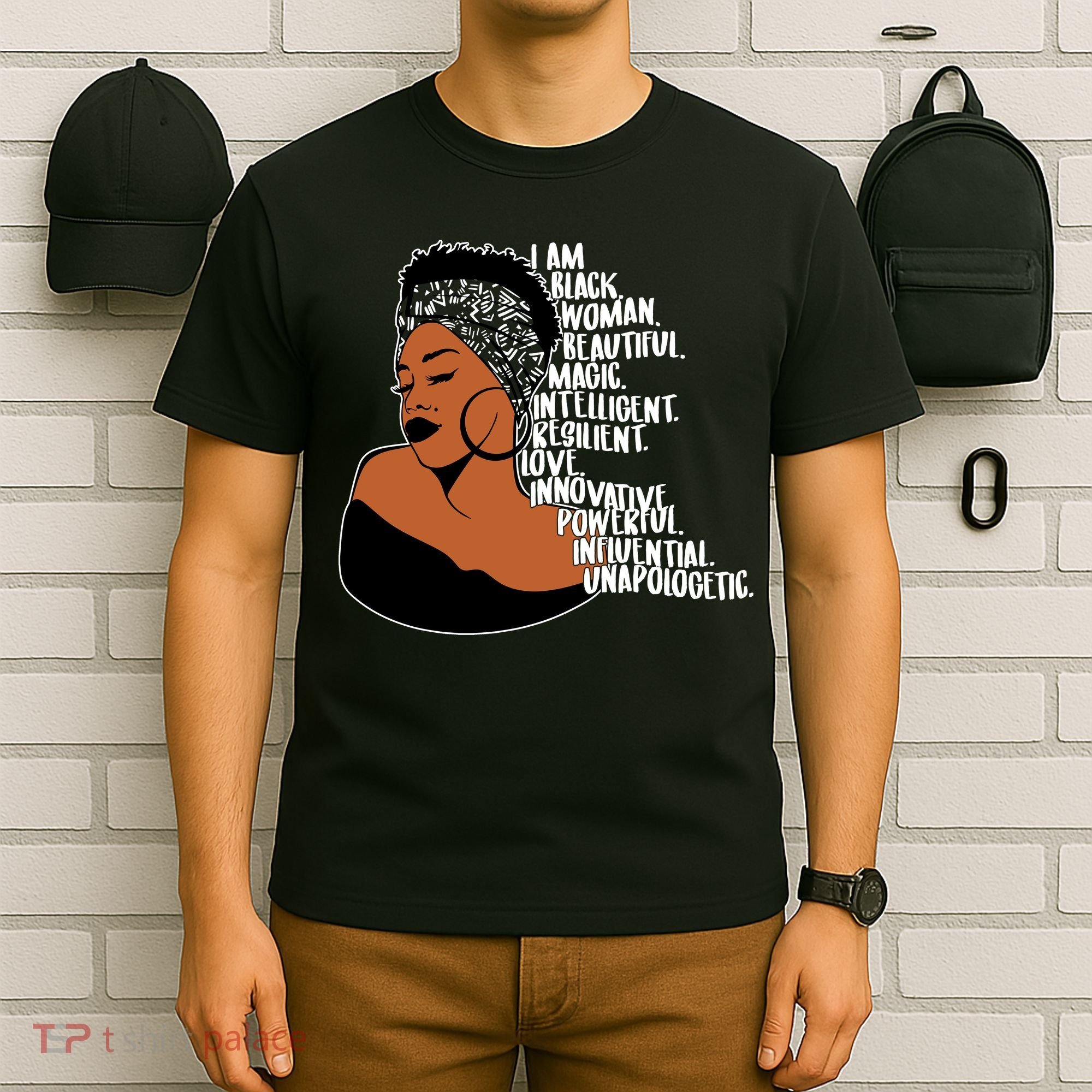 I Am A Proud Black Woman Beautiful Powerful T-Shirt