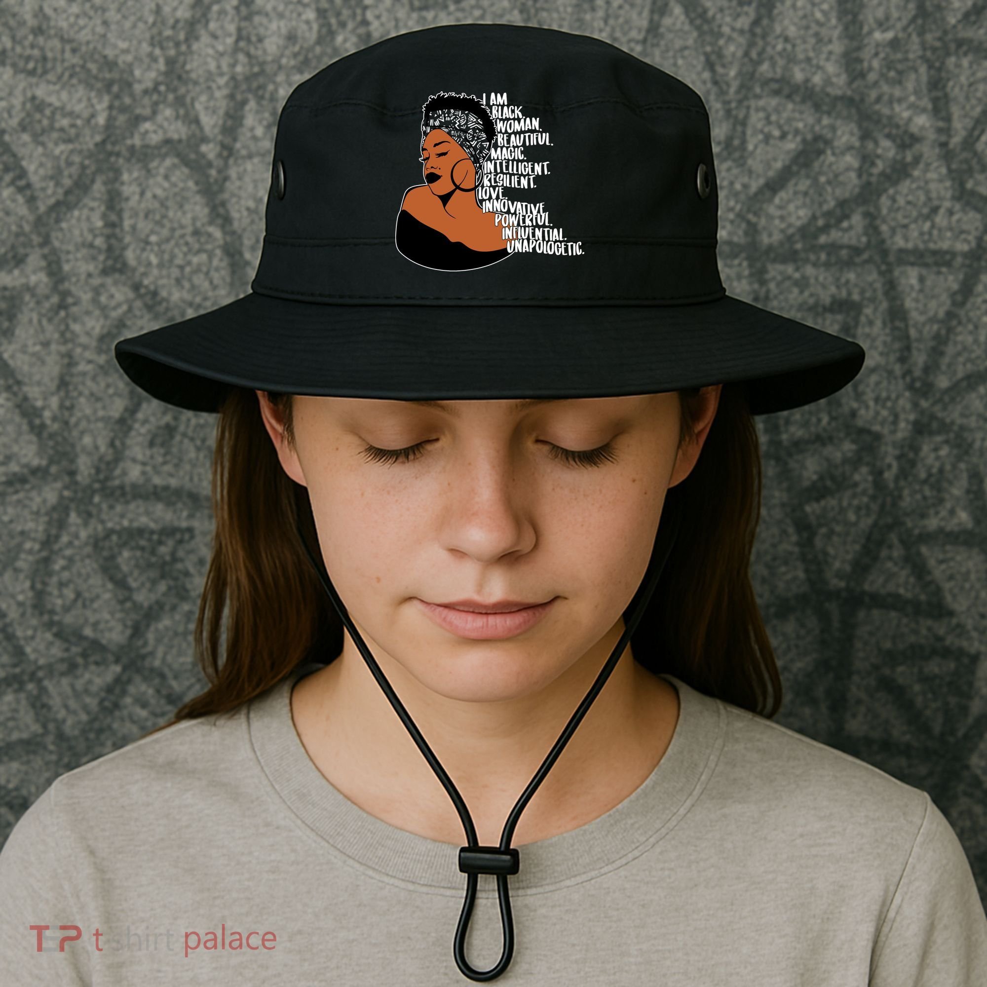 I Am A Proud Black Woman Beautiful Powerful Bucket Hat