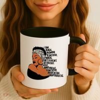 I Am A Proud Black Woman Beautiful Powerful Coffee Mug thumb 3