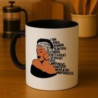 I Am A Proud Black Woman Beautiful Powerful Coffee Mug thumb 4