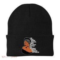 I Am A Proud Black Woman Beautiful Powerful Beanie thumb 0