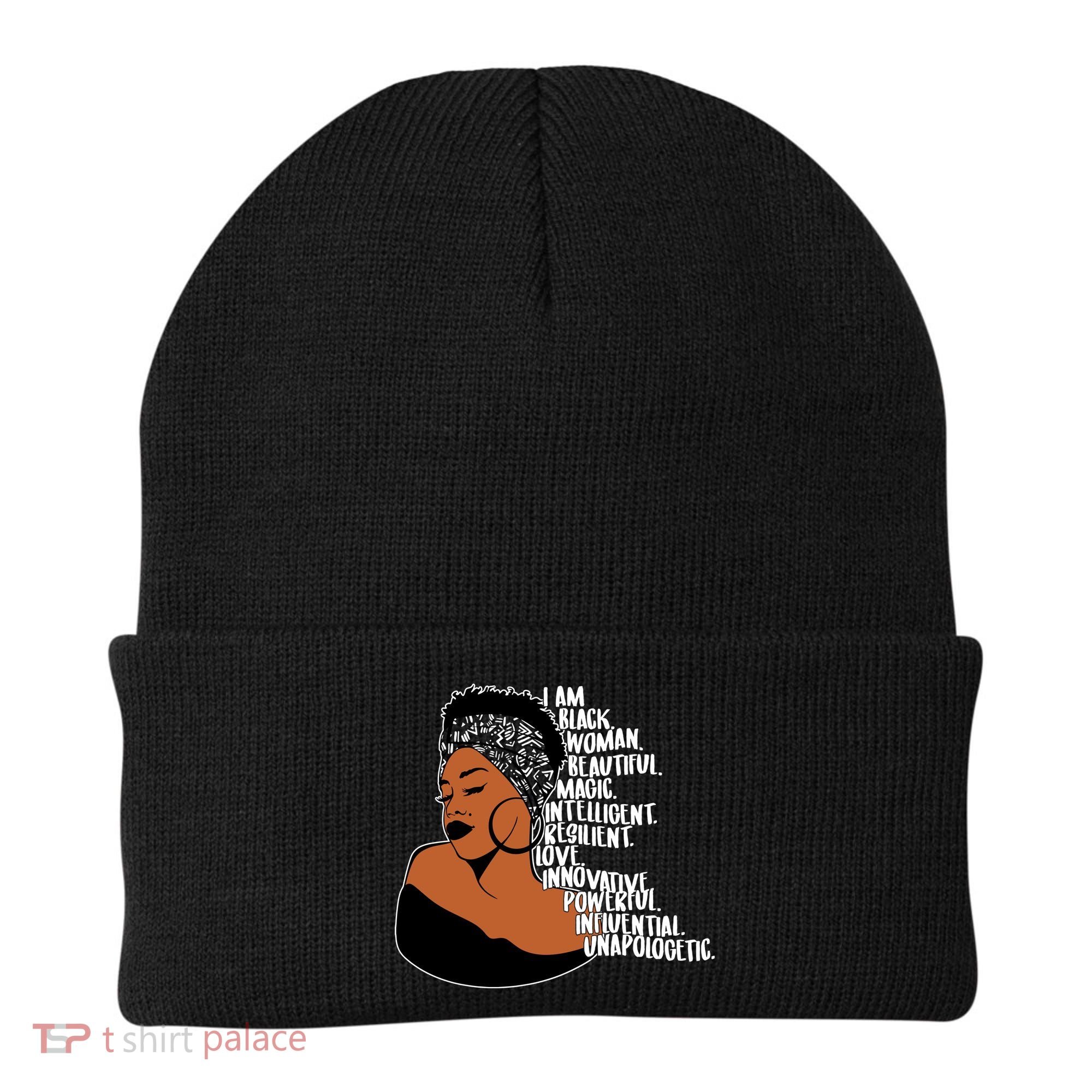 I Am A Proud Black Woman Beautiful Powerful Beanie