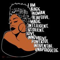 I Am A Proud Black Woman Beautiful Powerful Women's Hoodie thumb 2