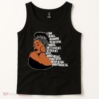 I Am A Proud Black Woman Beautiful Powerful Tank Top thumb 2