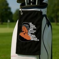 I Am A Proud Black Woman Beautiful Powerful Golf Towel thumb 2