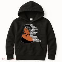 I Am A Proud Black Woman Beautiful Powerful Kids Hoodie thumb 0