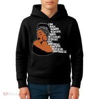 I Am A Proud Black Woman Beautiful Powerful Kids Hoodie thumb 4