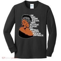 I Am A Proud Black Woman Beautiful Powerful Kids Long Sleeve Shirt thumb 0