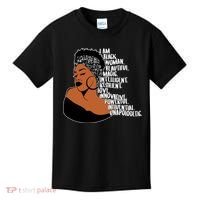 I Am A Proud Black Woman Beautiful Powerful Kids T-Shirt thumb 0