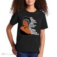 I Am A Proud Black Woman Beautiful Powerful Kids T-Shirt thumb 2