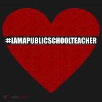 I Am a Public School Teacher Hashtag Love Heart T-Shirt thumb 7