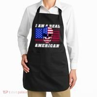 I Am A Real American Skull Flag Apron thumb 2
