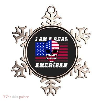 I Am A Real American Skull Flag Ornament