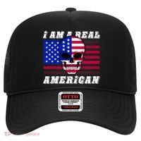 I Am A Real American Skull Flag Hat thumb 0