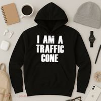 I Am a Traffic Cone Lazy costume Hoodie thumb 3