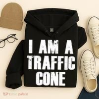 I Am a Traffic Cone Lazy costume Hoodie thumb 4