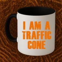 I Am a Traffic Cone Lazy costume Coffee Mug thumb 2