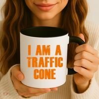 I Am a Traffic Cone Lazy costume Coffee Mug thumb 3