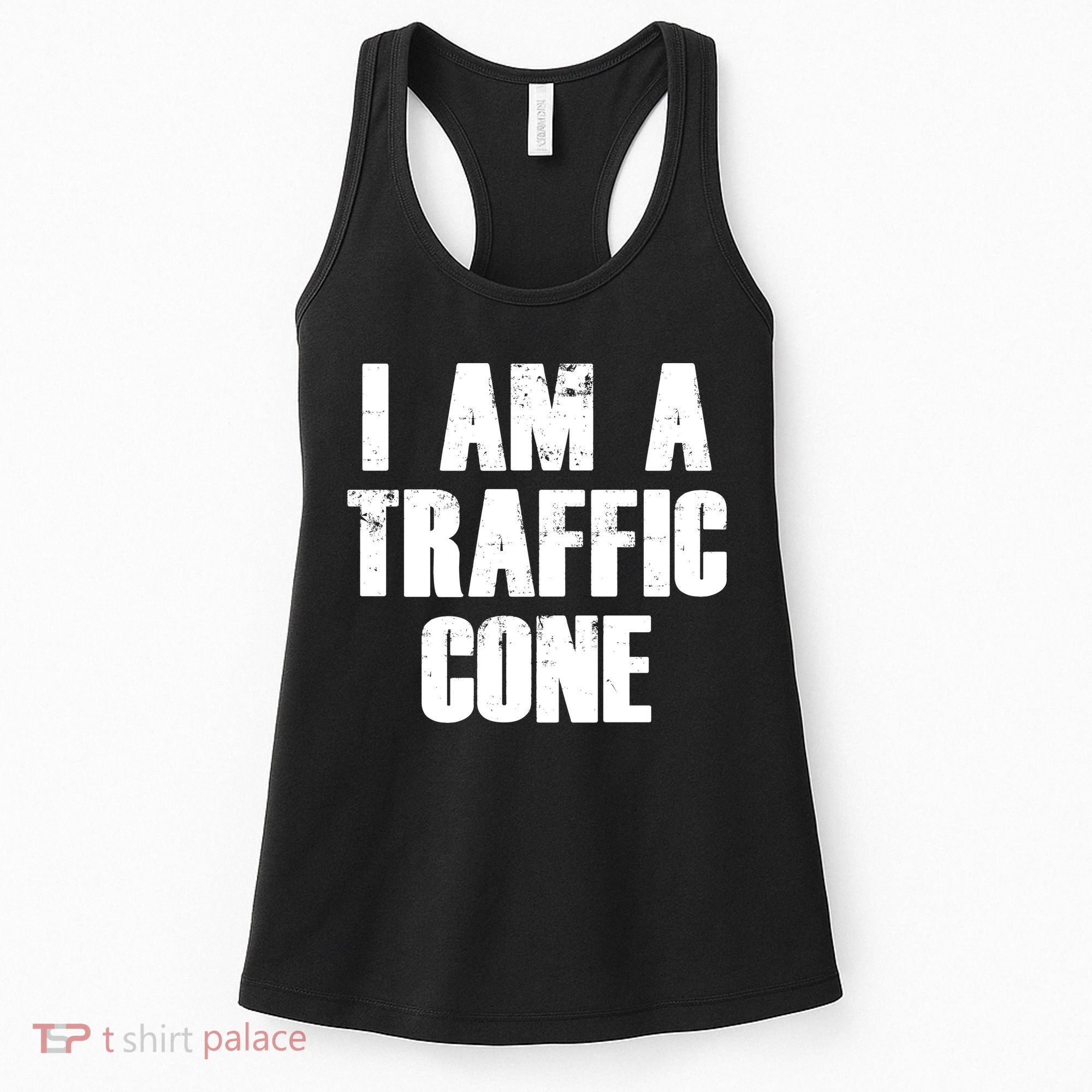 I Am a Traffic Cone Lazy costume Women's Tank Top